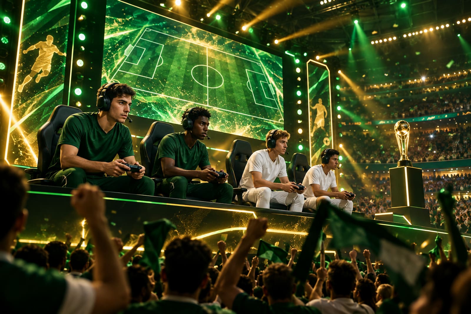 eSport-Bühne mit jubelndem Publikum
